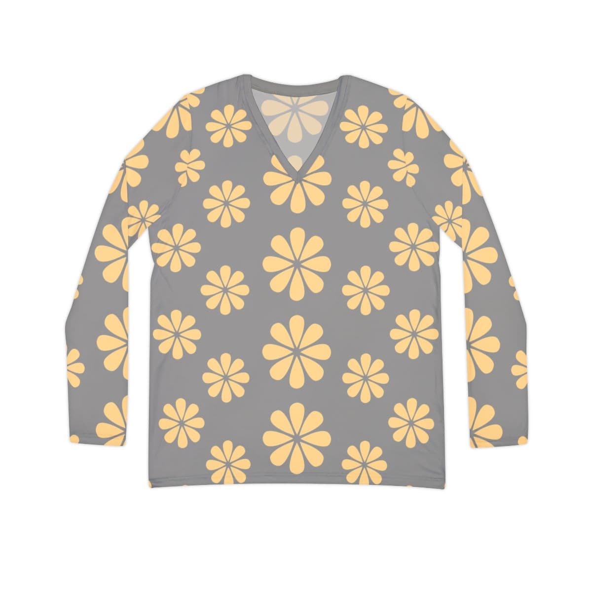 Floral Long Sleeve V-Neck