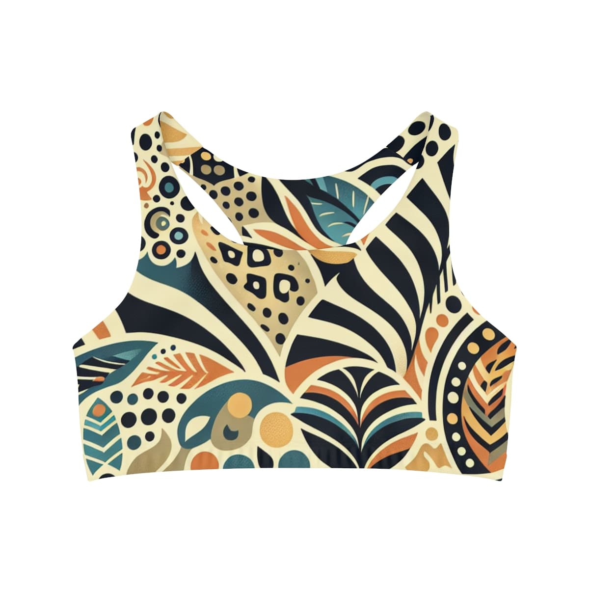 Animal Print Seamless Sports Bra