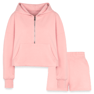 Cropped Hoodie & Jogger Short Set