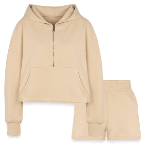 Cropped Hoodie & Jogger Short Set