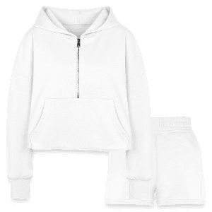 Cropped Hoodie & Jogger Short Set