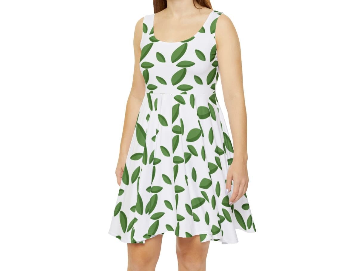 Leafy Polyester Dress